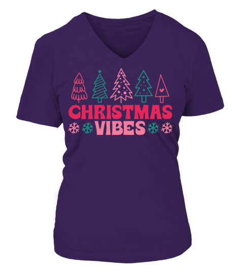 christmas vibes 8 V-neck T-Shirt Woman