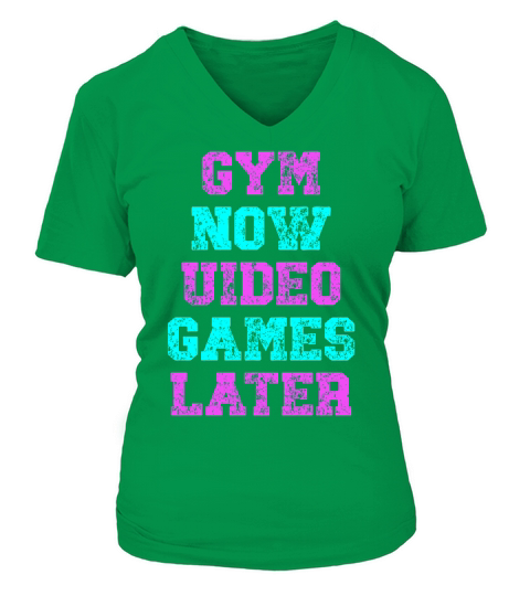Gym Now Video Games Later V-neck T-Shirt Woman