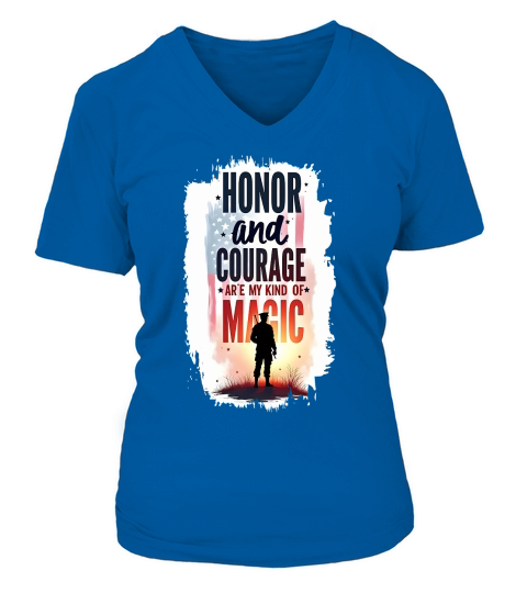 Honor and courage are my kind of magic 05 V-neck T-Shirt Woman