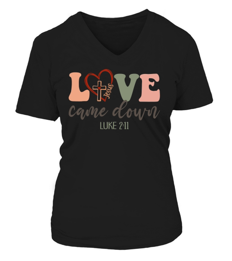 LOVE came down V-neck T-Shirt Woman