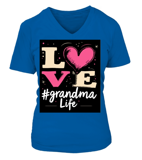 Love #grandma life 02 V-neck T-Shirt Woman
