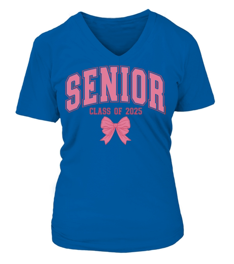 SeniorClassOf2025 Bow2 V-neck T-Shirt Woman