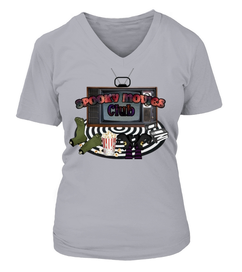 Spooky Movies Club V-neck T-Shirt Woman