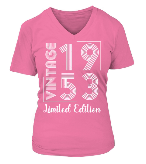 Vintage 1953 Limited Edition Birthday V-neck T-Shirt Woman