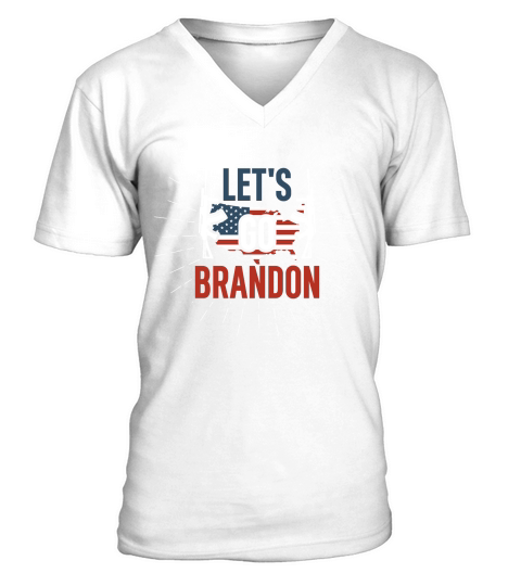 Lets go brandon veterans V-Neck T-shirt