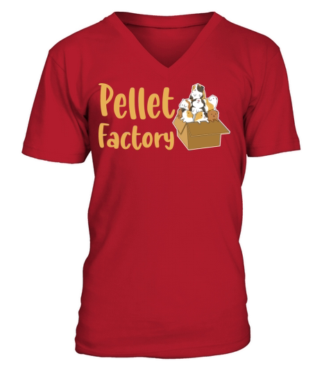 Pellet Factory Quote for a Guinea Pig Nerd V-Neck T-shirt