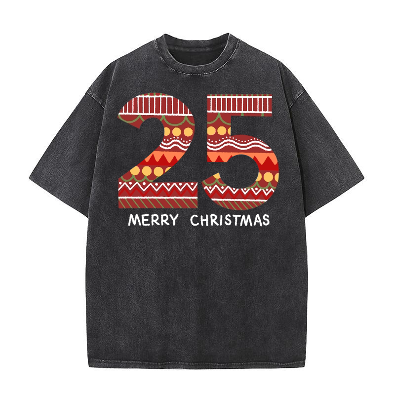 25 Christmas Merry 02 Washed T-Shirt