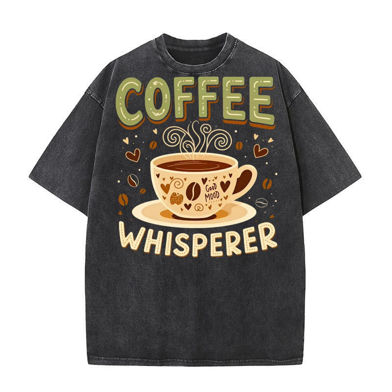 Coffee Whisperer Washed T-Shirt
