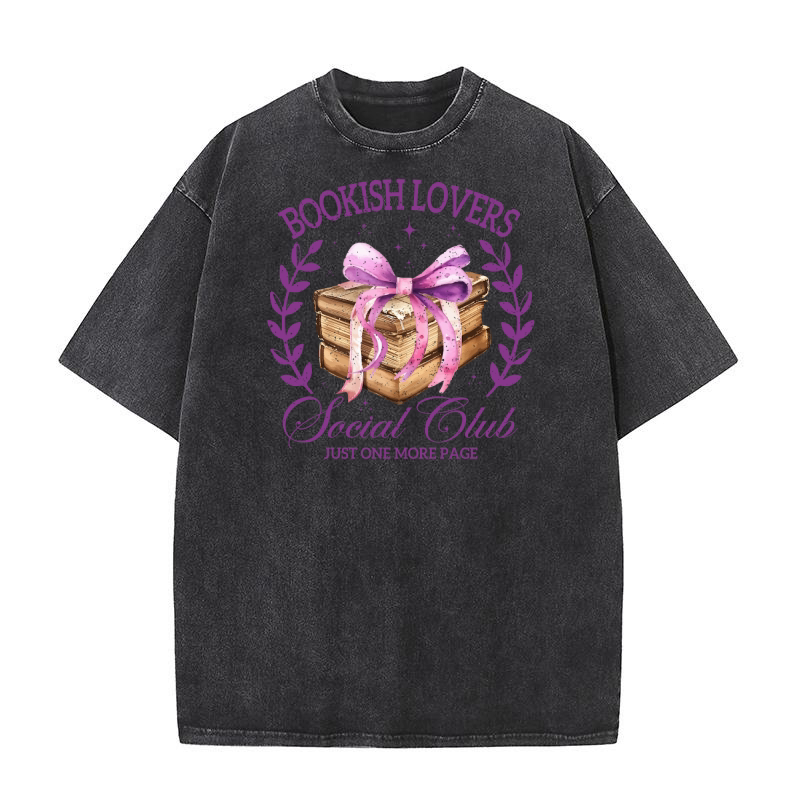 Coquette Book Lovers Social Club Washed T-Shirt