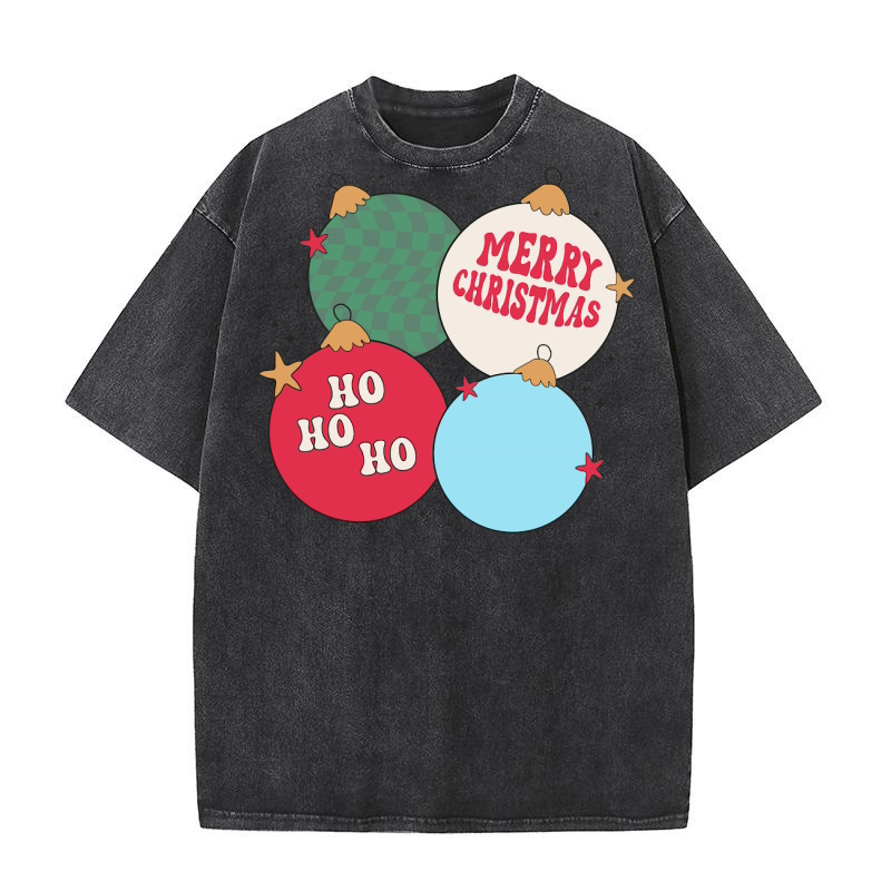 Ho ho ho Merry Christmas 02 Washed T-Shirt