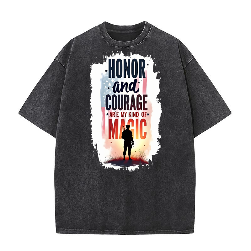 Honor and courage are my kind of magic 05 Washed T-Shirt
