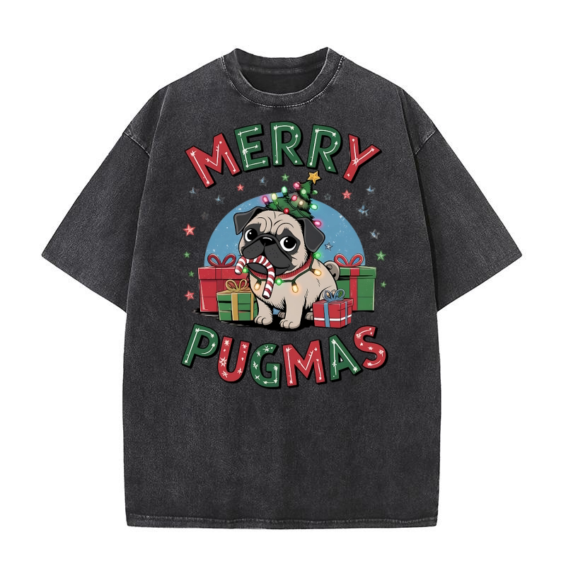 Merry pugmas 2 Washed T-Shirt