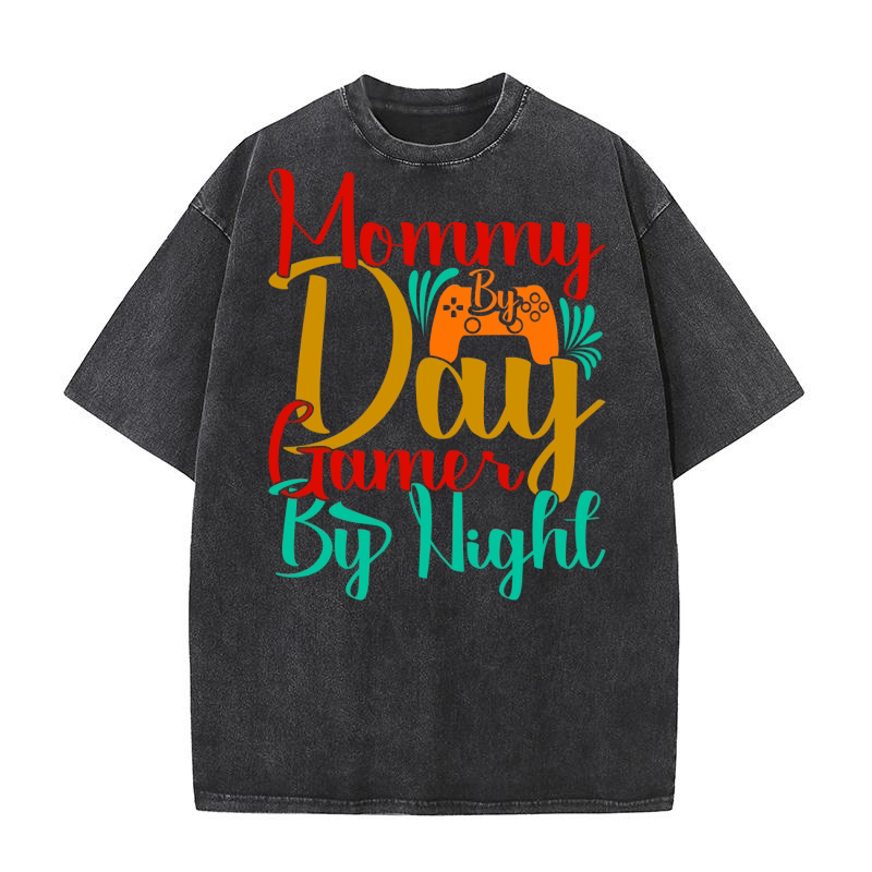 Mommy By Day Gamer By Night 2 Washed T-Shirt