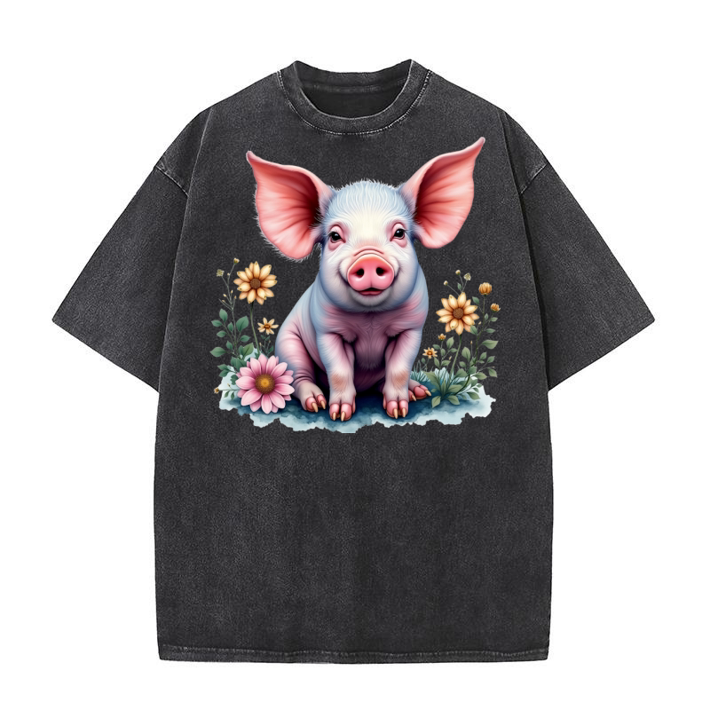 Pig Fur Pink 03 Washed T-Shirt