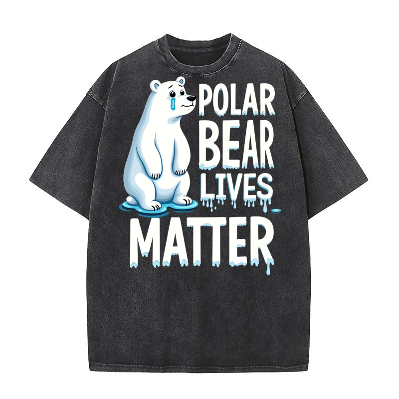 Polar bear lives matter Washed T-Shirt