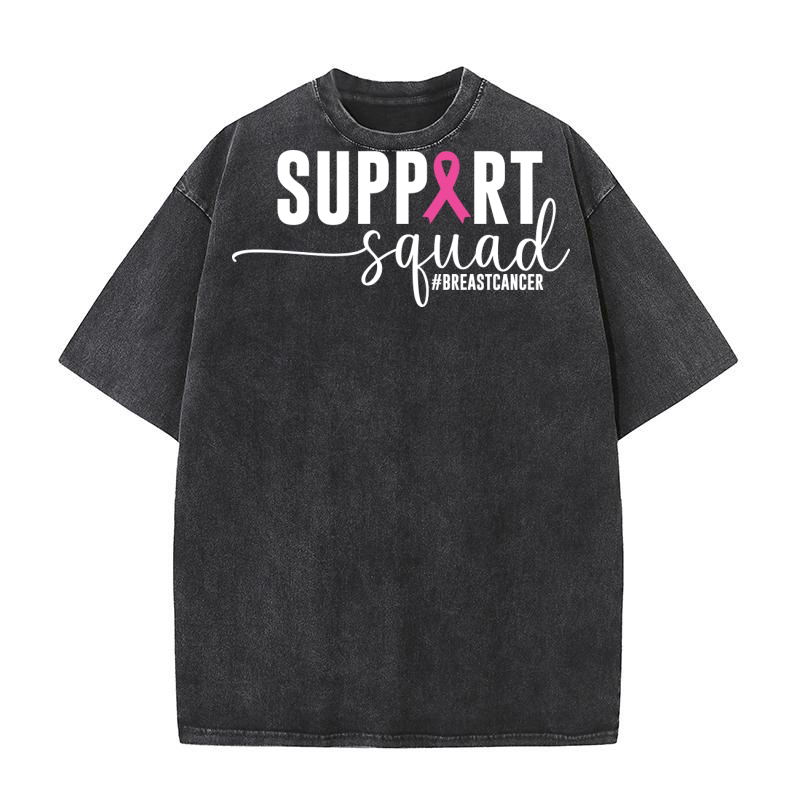 Support Squad Breast Cancer Washed T-Shirt