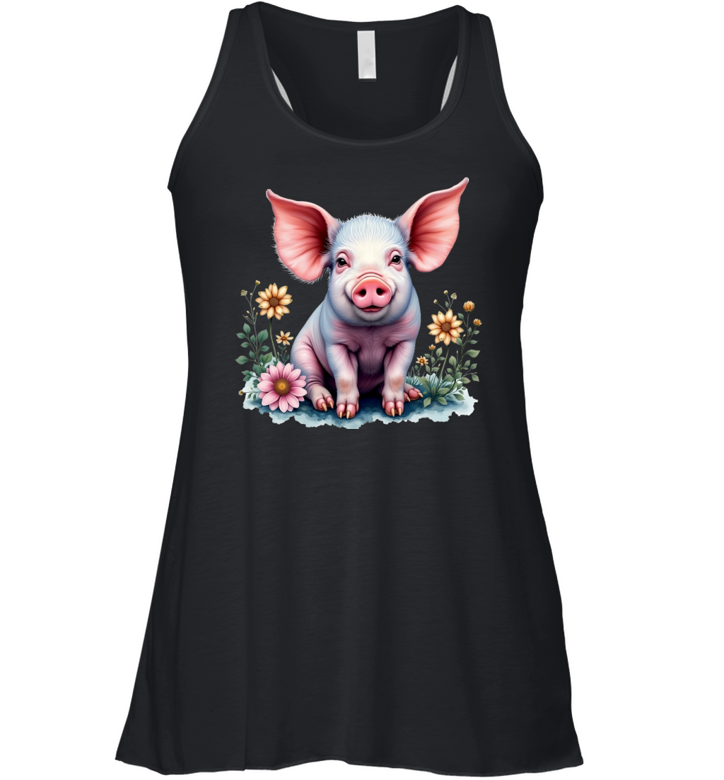 Pig Fur Pink 03 Women's Flowy Tank Top