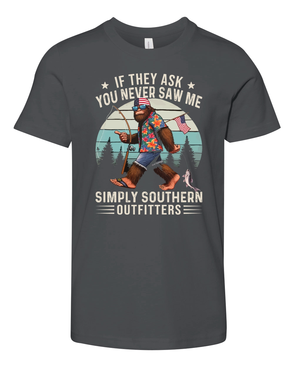 IF THEY ASK YOU NEVER SAW ME SIMPLY SOUTHERN OUTFITTERS Youth Unisex Jersey Tee
