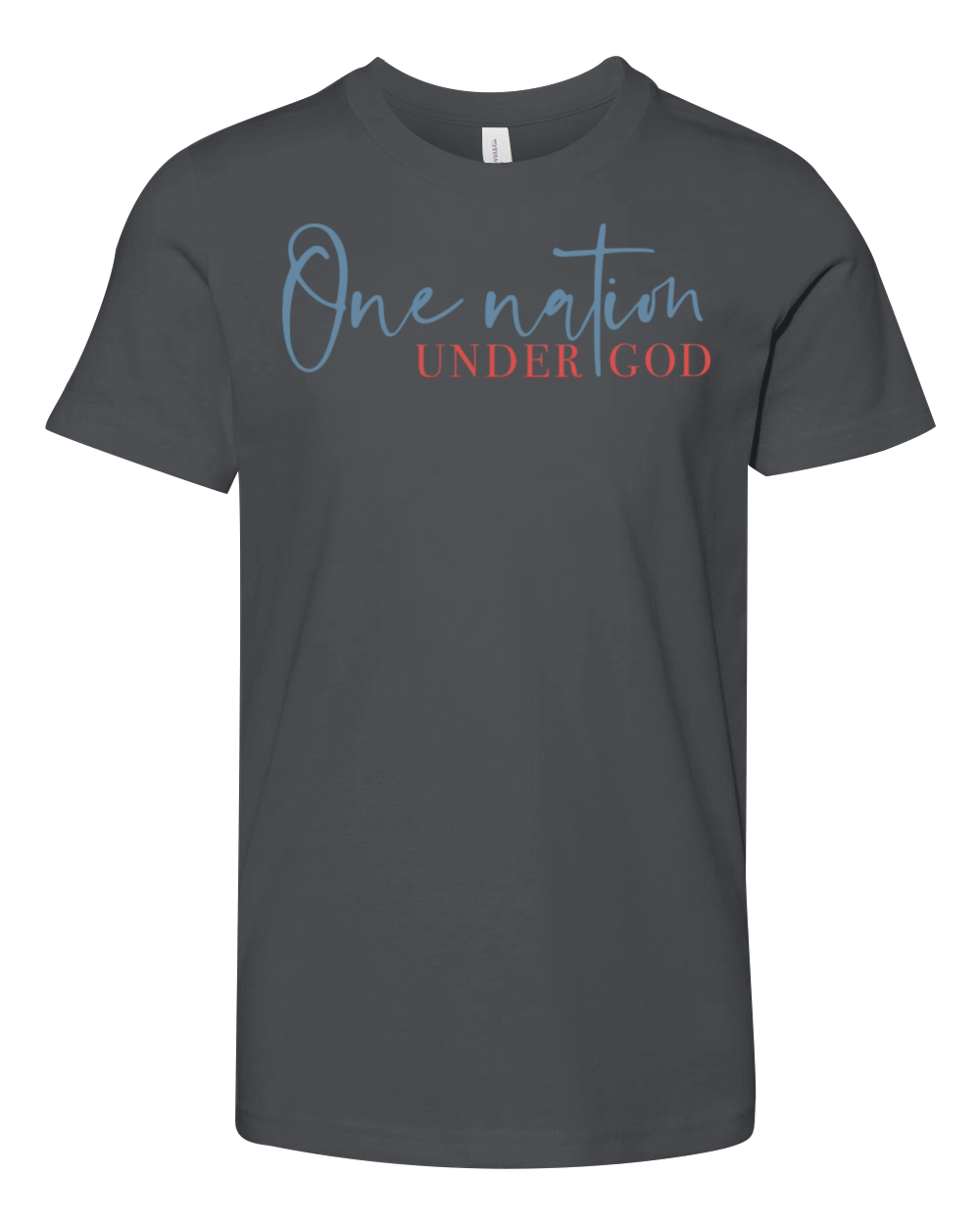 One Nation Under God American Cross Youth Unisex Jersey Tee