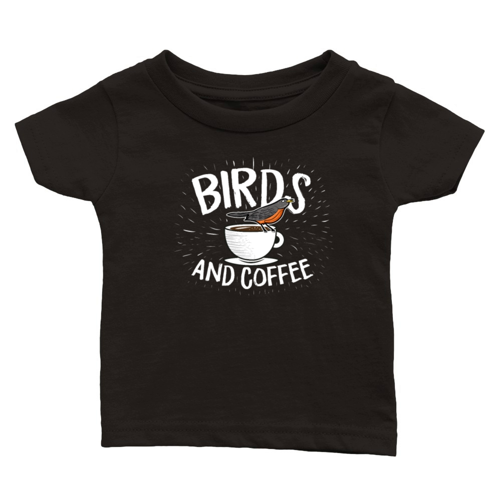Birds and Coffee Birding Caffeine Classic Baby Crewneck T-shirt