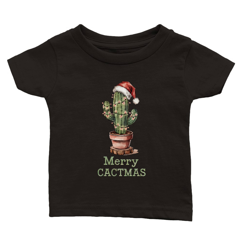 Merry Cactmas Vintage Christmas Classic Baby Crewneck T-shirt