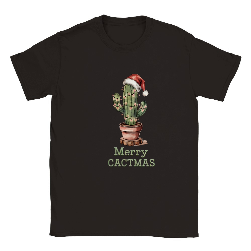 Merry Cactmas Vintage Christmas Classic Kids Crewneck T-shirt