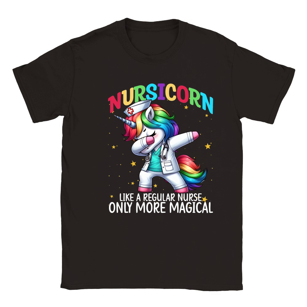 Nursicorn Like a regular nurse only more magical Classic Kids Crewneck T-shirt