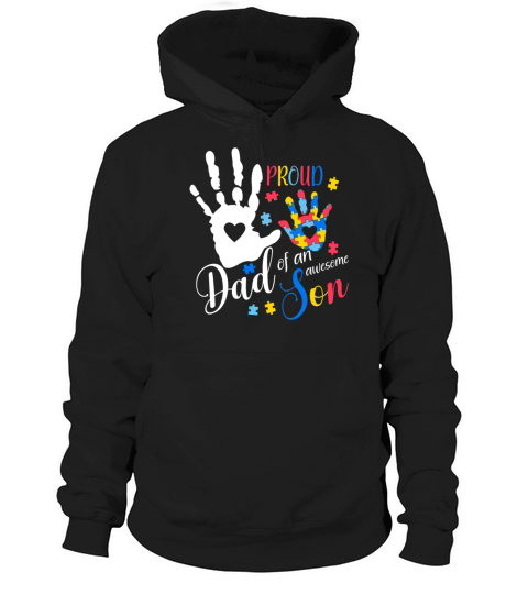 autism awareness proud dad of an awesomeson ribbon Hoodie Unisex