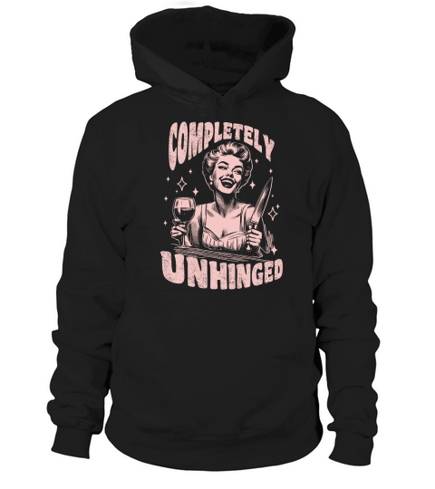 Completely Unhinged 90s Women D Retro Pink GR Hoodie Unisex