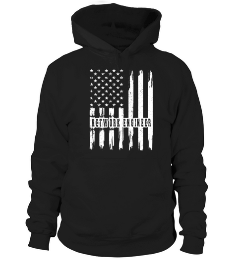 Network Engineering Gifts Network Engineer US Flag Hoodie Unisex