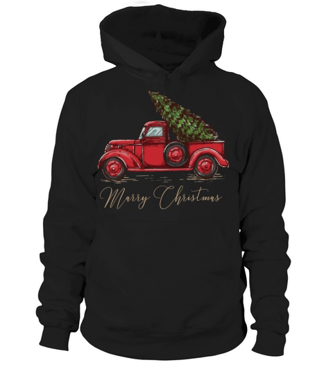 Vintage Wagon Christmas Hoodie Unisex