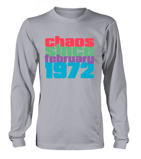 February 1972 Vintage 50th Birthday Long sleeved Unisex