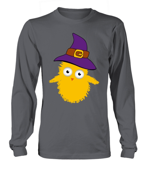 Halloween Chick Witch Funny Gift Farmer Long sleeved Unisex