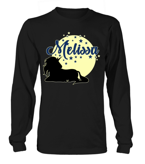 Melissa cute first name unicorn Long sleeved Unisex