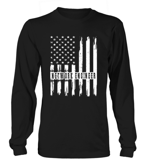 Network Engineering Gifts Network Engineer US Flag Long sleeved Unisex