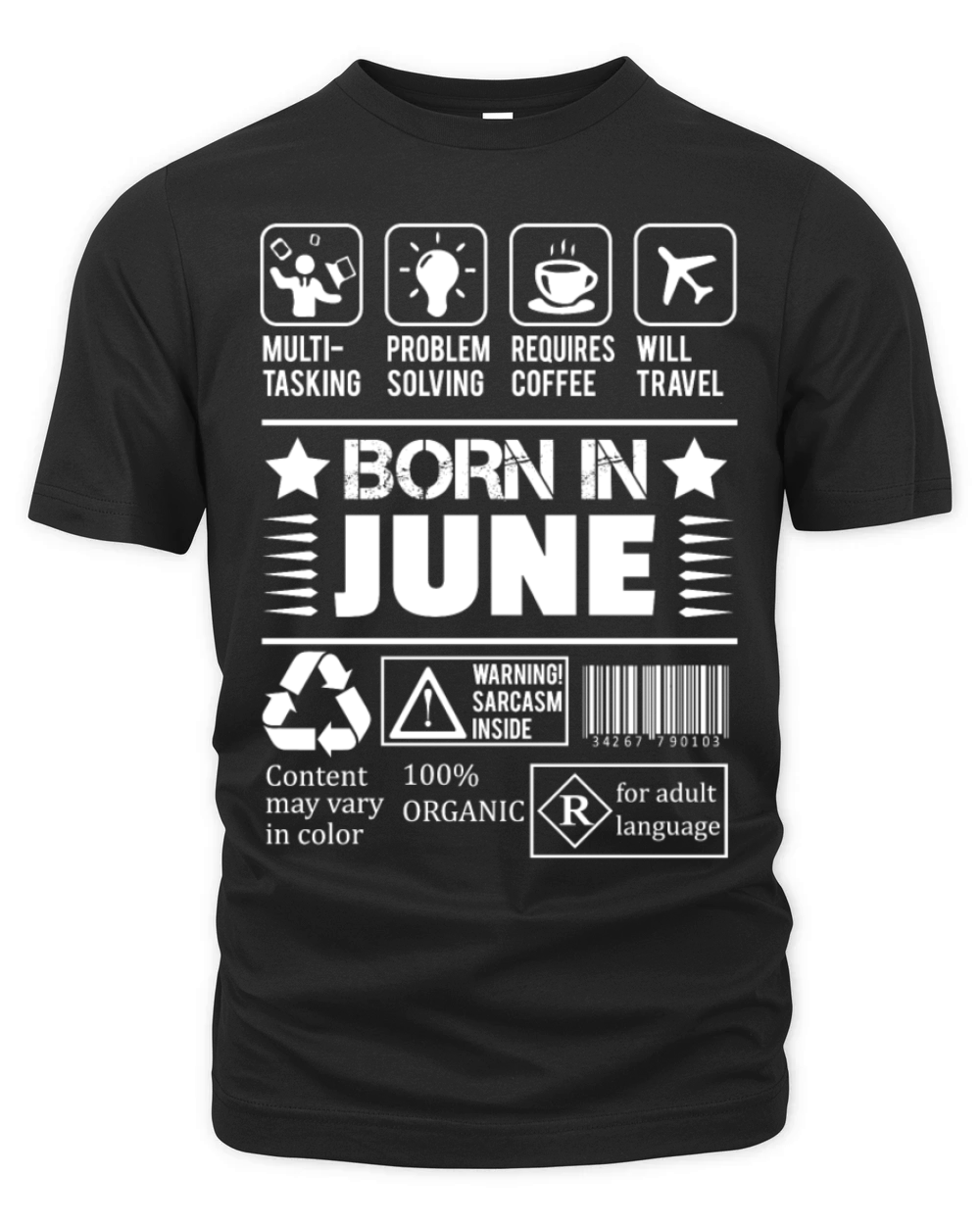 Born In June Organic Unisex T-shirt