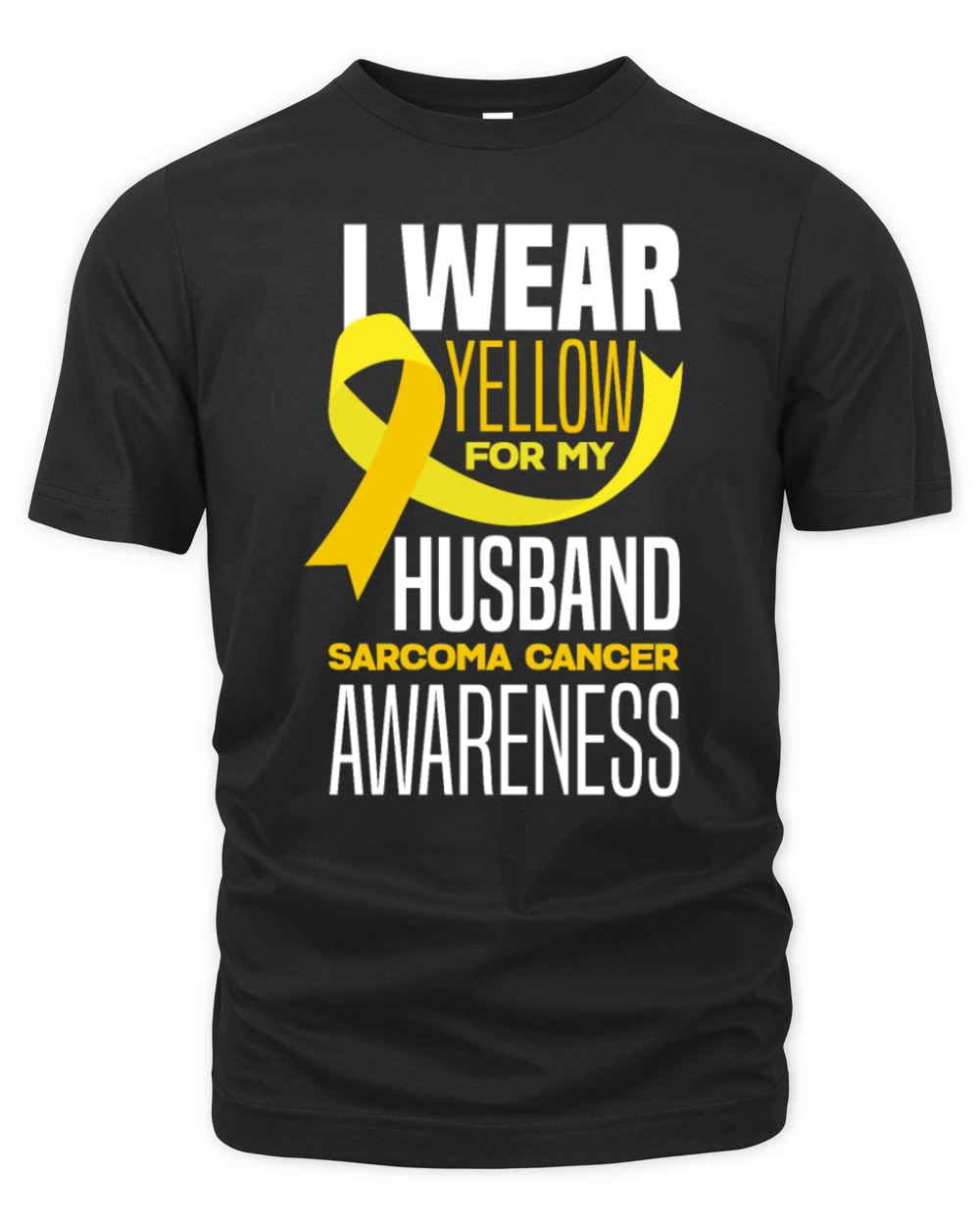 I Wear Yellow For My Husband Sarcoma Cancer Organic Unisex T-shirt