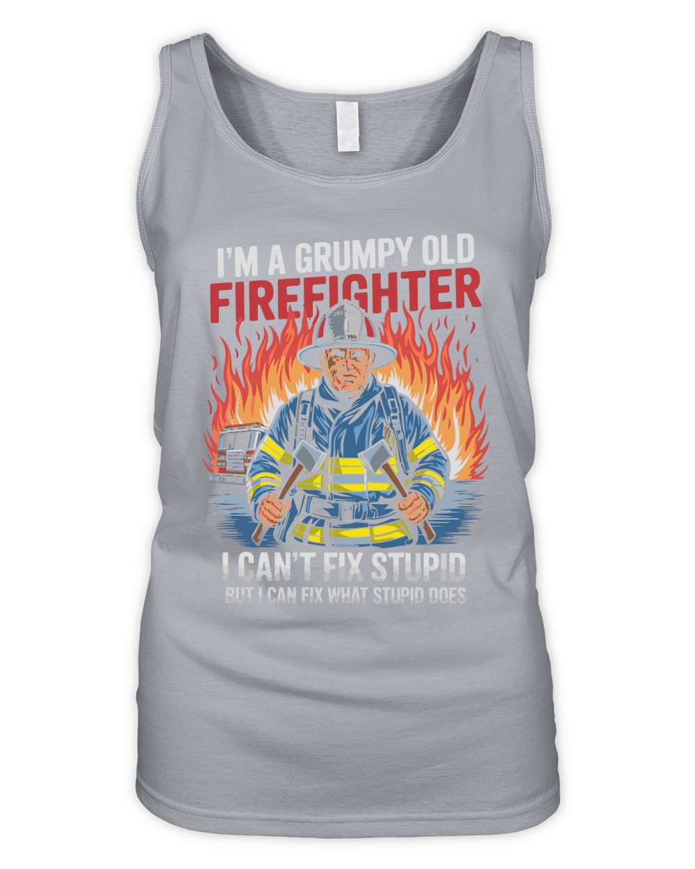 Im a grumpy old firefighter Organic Women's Tank Top