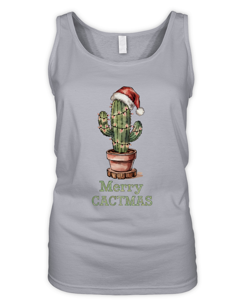 Merry Cactmas Vintage Christmas Organic Women's Tank Top