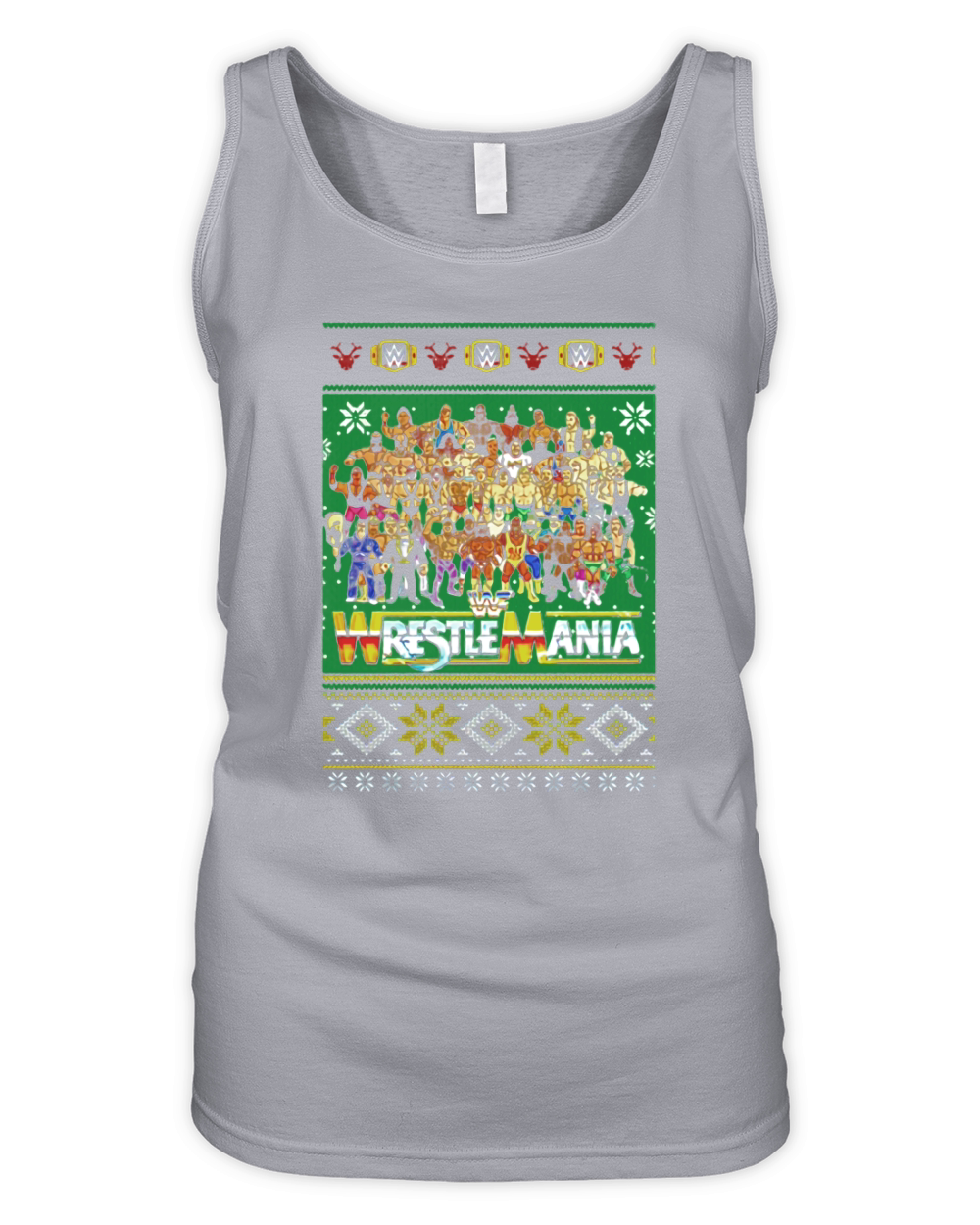WrestleMania 3D ugly Christmas Organic Women's Tank Top