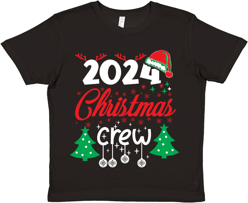 2024 Christmas Crew 3 Premium Kids Crewneck T-shirt