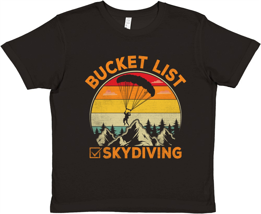 Bucket list skydiving Premium Kids Crewneck T-shirt