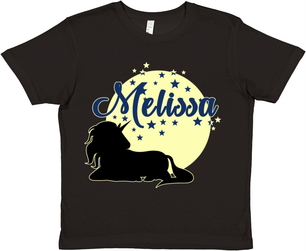 Melissa cute first name unicorn Premium Kids Crewneck T-shirt
