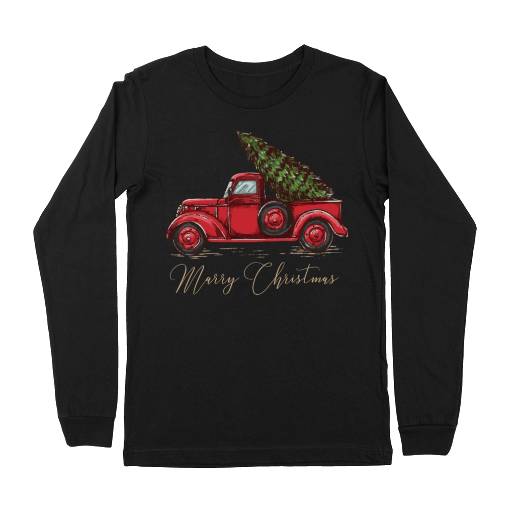 Vintage Wagon Christmas Premium Long Sleeve