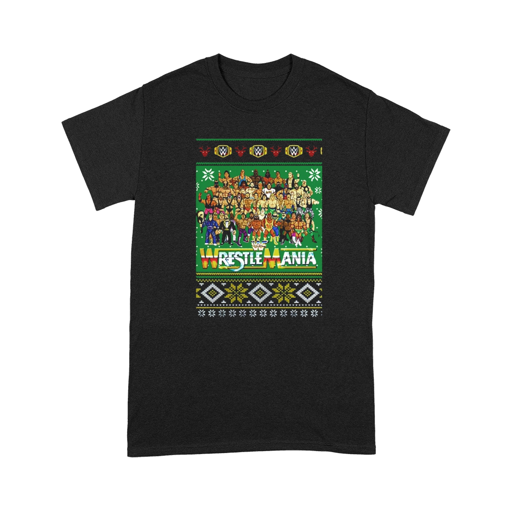 WrestleMania 3D ugly Christmas Premium T-shirt