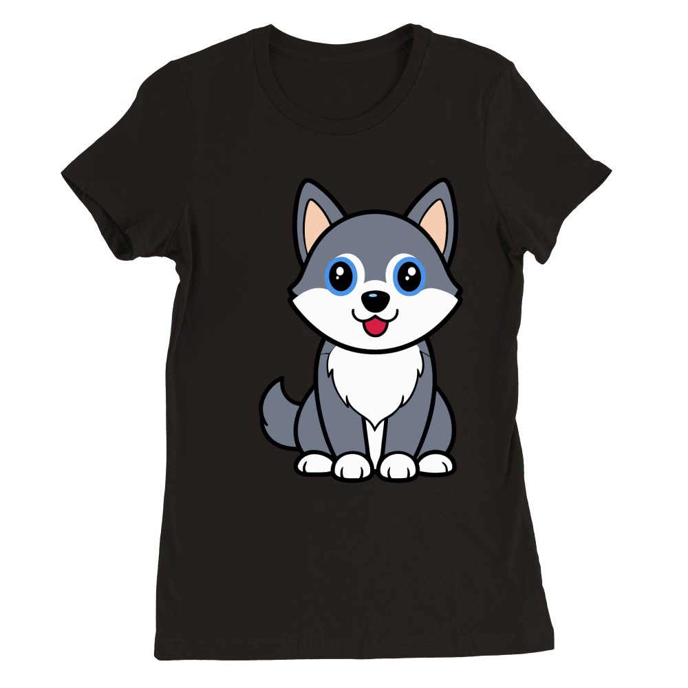 Alaskan Klee Kai 02 Premium Womens Crewneck T-shirt