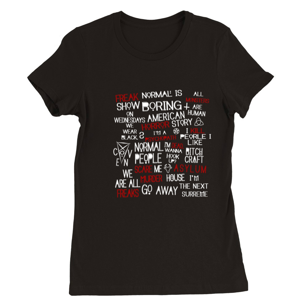 Horror T-shirt - American Horror Story Premium Womens Crewneck T-shirt