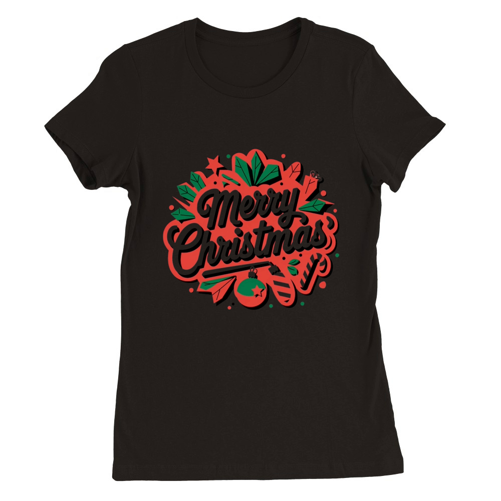 Merry Christmas 42 07 Premium Womens Crewneck T-shirt