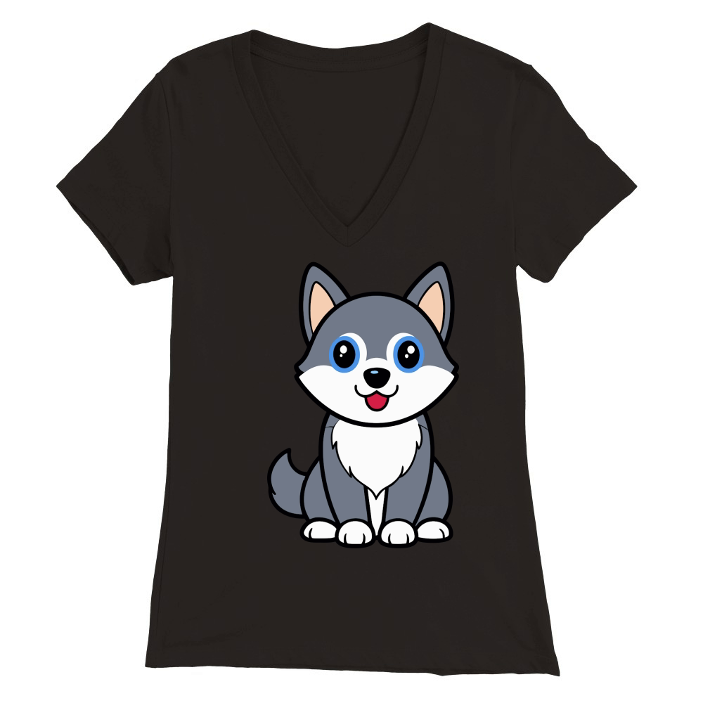 Alaskan Klee Kai 02 Premium Womens V-Neck T-shirt