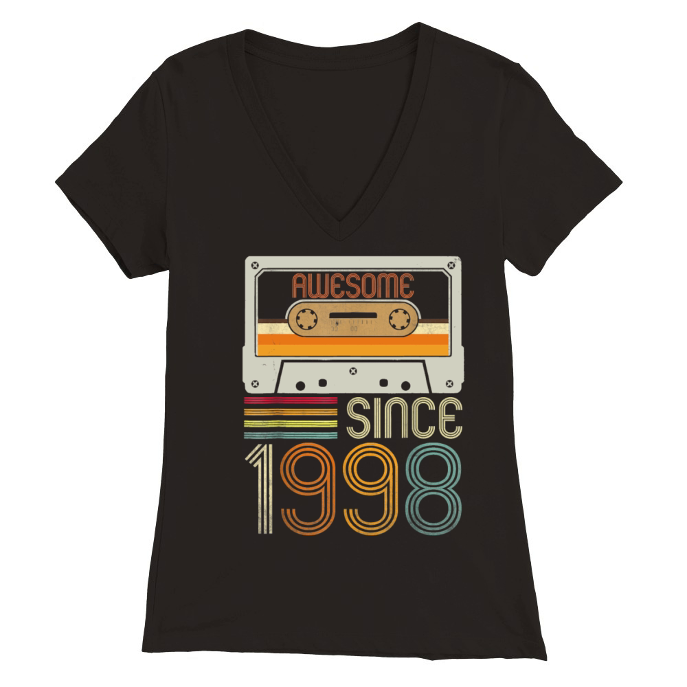Awesome Since 1998 23rd Birthday Vintage 23 Years Premium Womens V-Neck T-shirt
